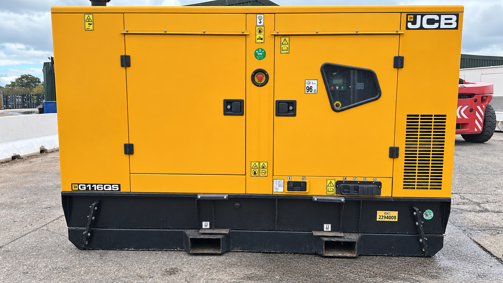 100 kVA JCB G116QS Ex Demo Unused Generator - Unit 1