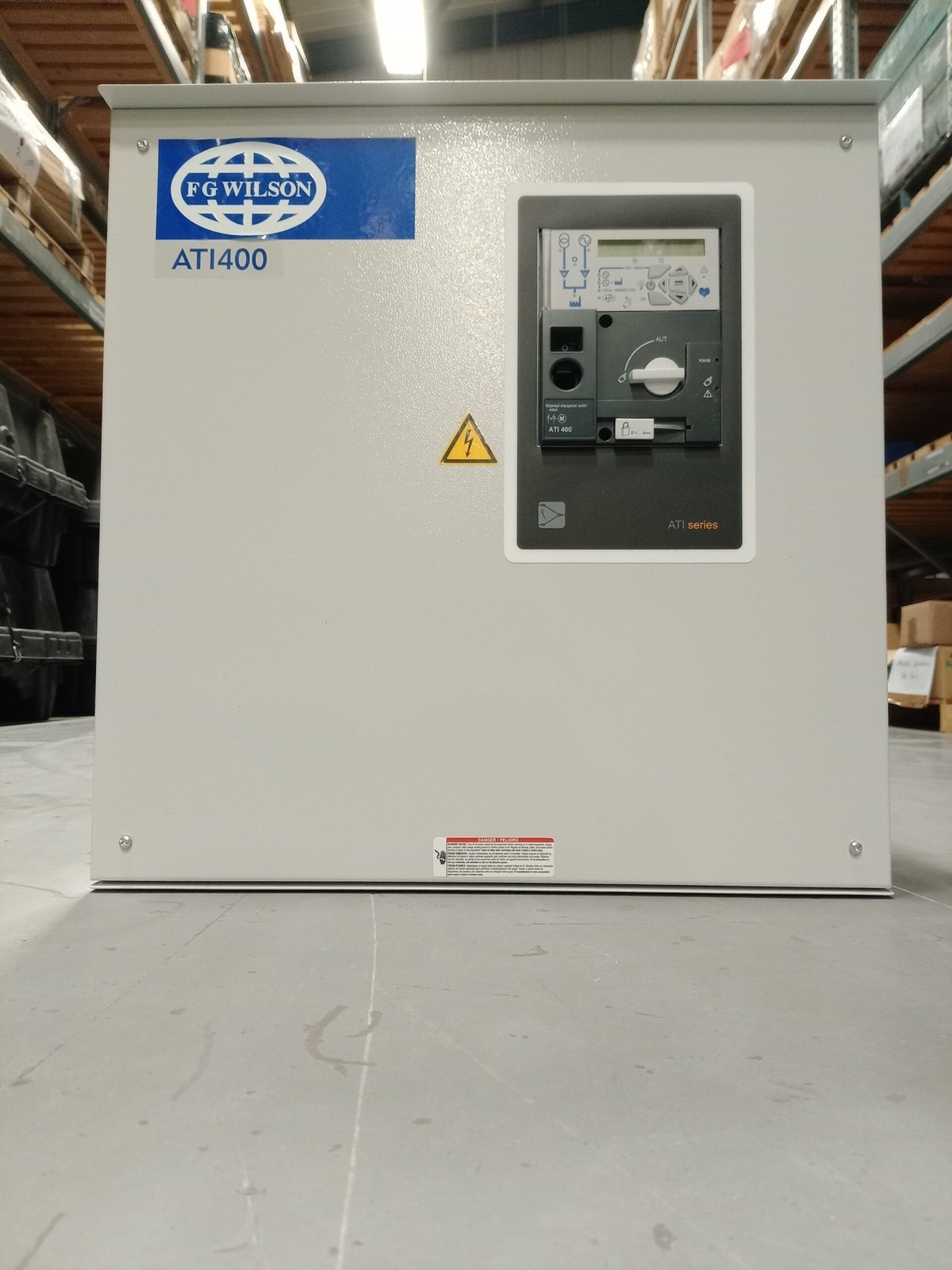 FG Wilson ATI 400 automatic transfer switch panel with digital controller for standby generator changeover
